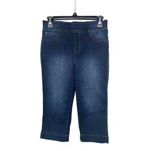 Sound/Style Lucy Pull-on Denim Skimmer Capris Sz Small
